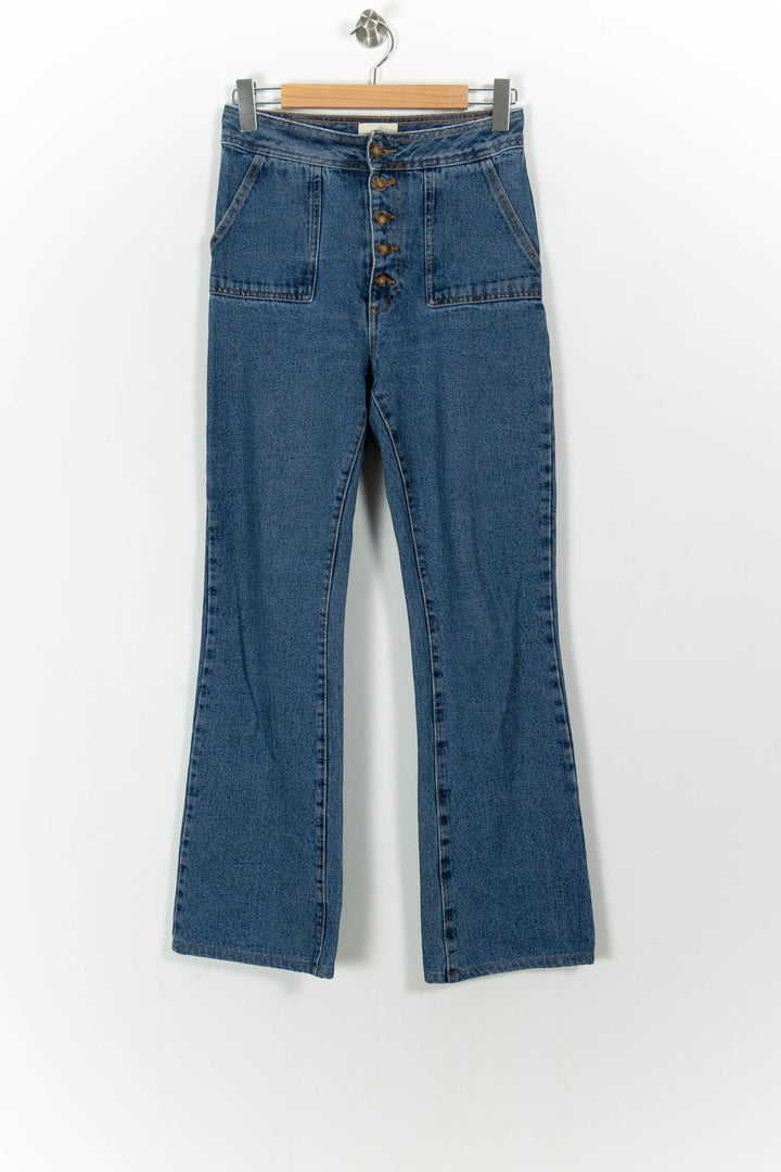 Jean Évasé Bleu - Taille M/38 de la marque Sézane | PARAD104101 - Vendu par Paradigme - Image 2