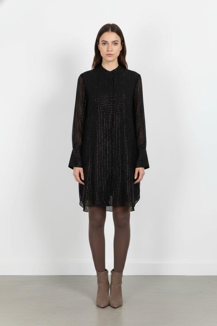 Robe Chemise Noire - Taille L/40 de la marque The Kooples | PARAD104109 - Vendu par Paradigme - Image 1