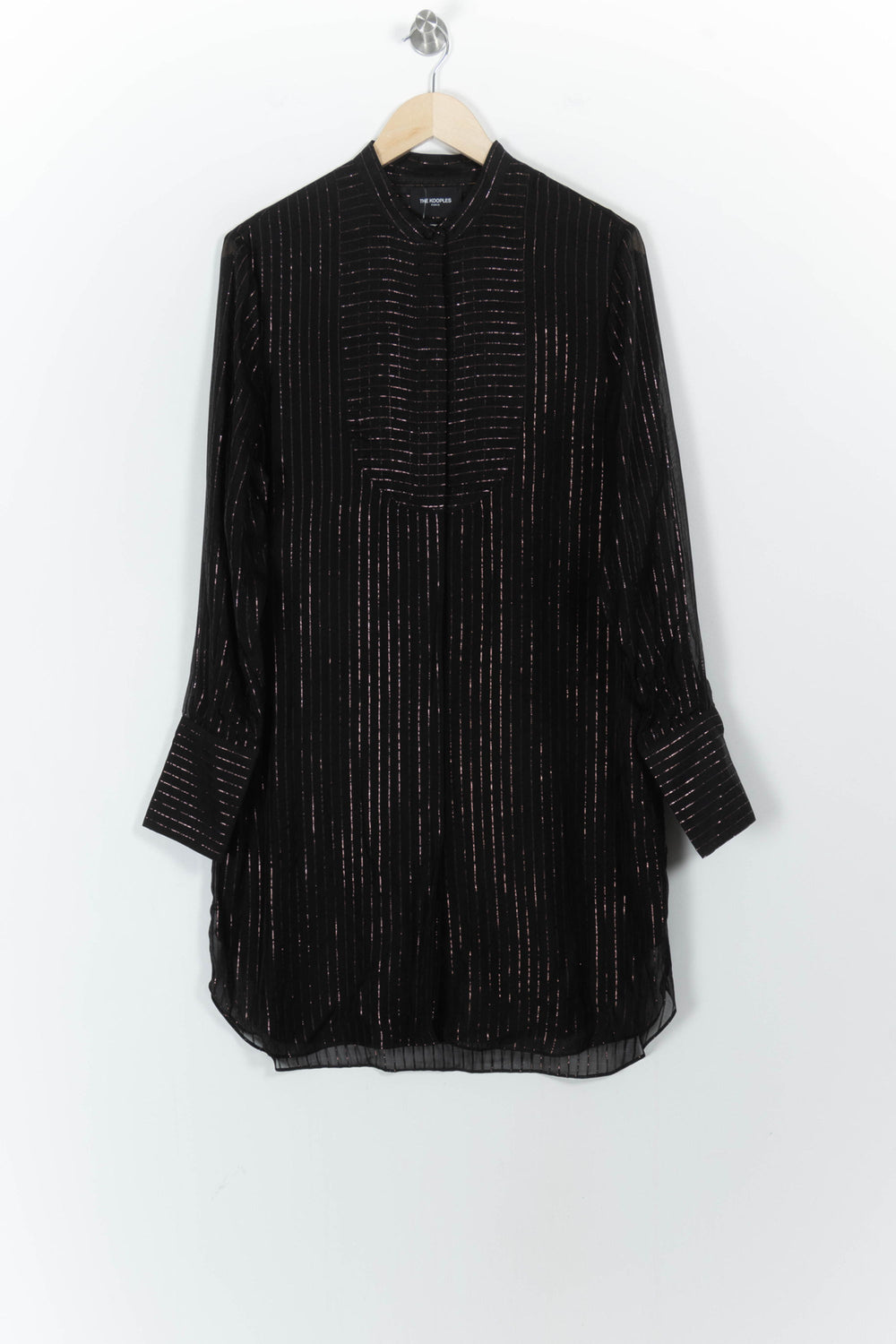 Robe Chemise Noire - Taille L/40 de la marque The Kooples | PARAD104109 - Vendu par Paradigme - Image 2