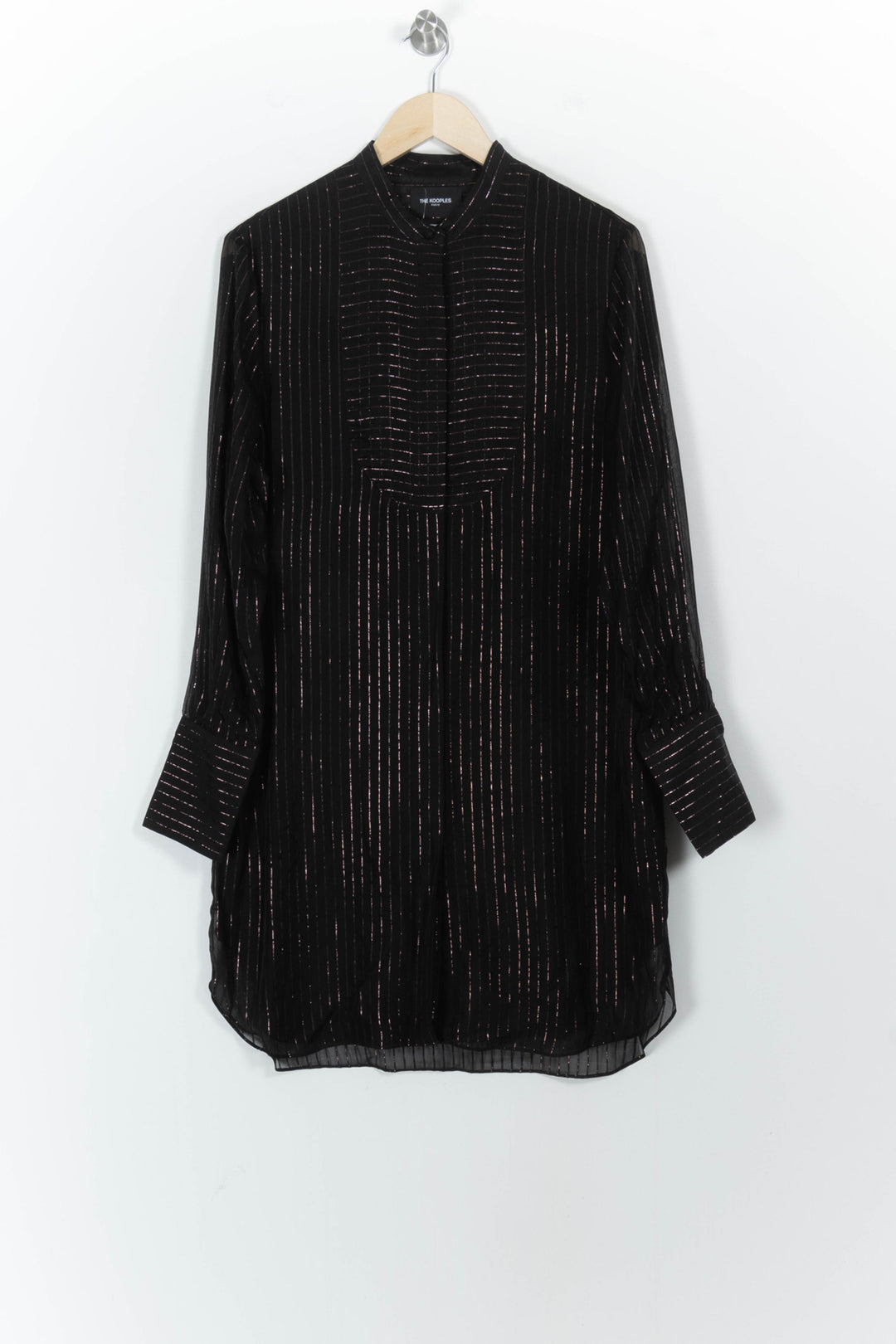 Robe Chemise Noire - Taille L/40 de la marque The Kooples | PARAD104109 - Vendu par Paradigme - Image 2