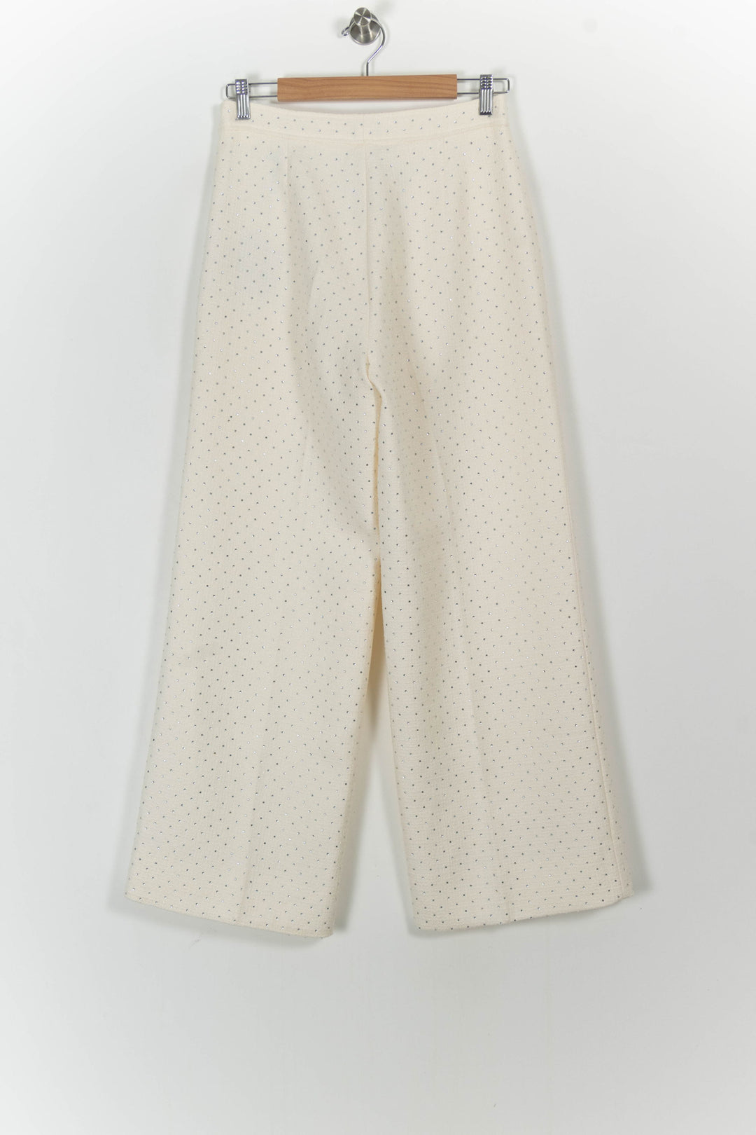 Pantalon Large Beige - Taille M/38 de la marque Sandro | PARAD104112 - Vendu par Paradigme - Image 4