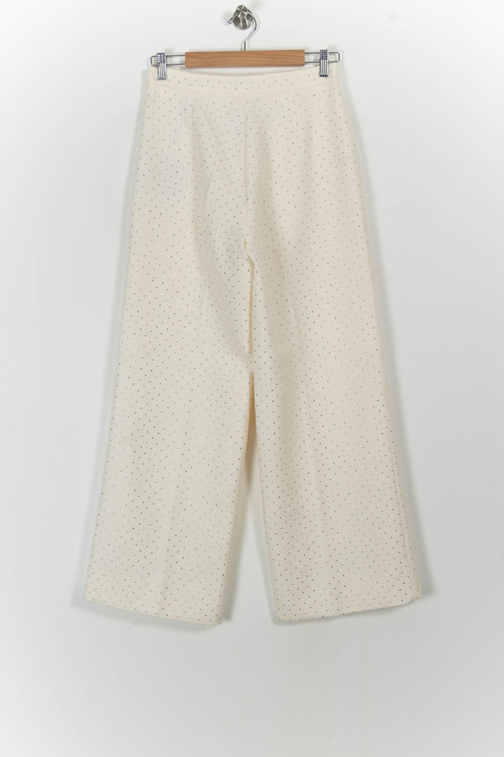 Pantalon Large Beige - Taille M/38 de la marque Sandro | PARAD104112 - Vendu par Paradigme - Image 4