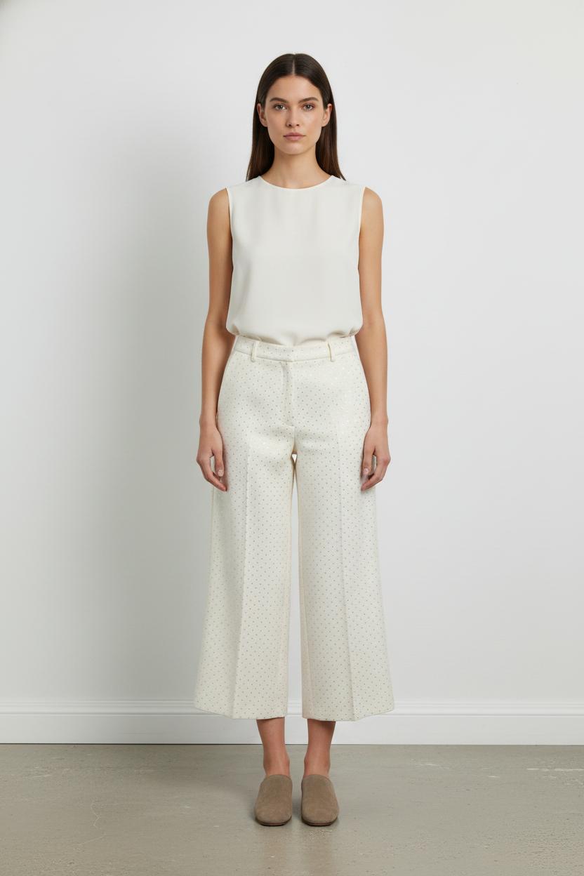 Pantalon Large Beige - Taille M/38 de la marque Sandro | PARAD104112 - Vendu par Paradigme - Image 1
