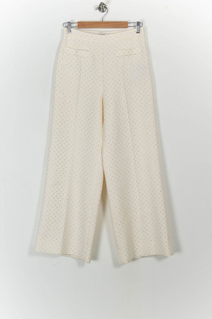 Pantalon Large Beige - Taille M/38 de la marque Sandro | PARAD104112 - Vendu par Paradigme - Image 2