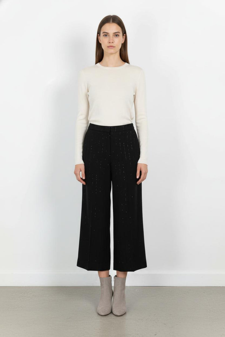 Pantalon Large Noir - Taille L/40 de la marque Sandro | PARAD104113 - Vendu par Paradigme - Image 1