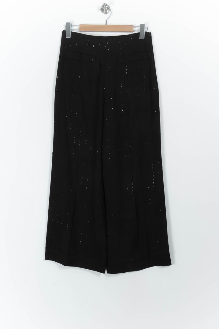 Pantalon Large Noir - Taille L/40 de la marque Sandro | PARAD104113 - Vendu par Paradigme - Image 2