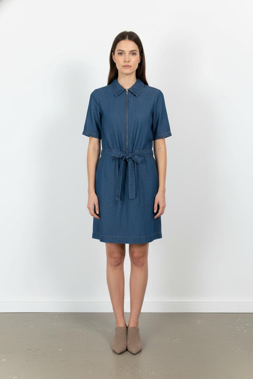 Robe Chemise Bleue - Taille XS/34 de la marque La Fée Maraboutée | PARAD104118 - Vendu par Paradigme - Image 1