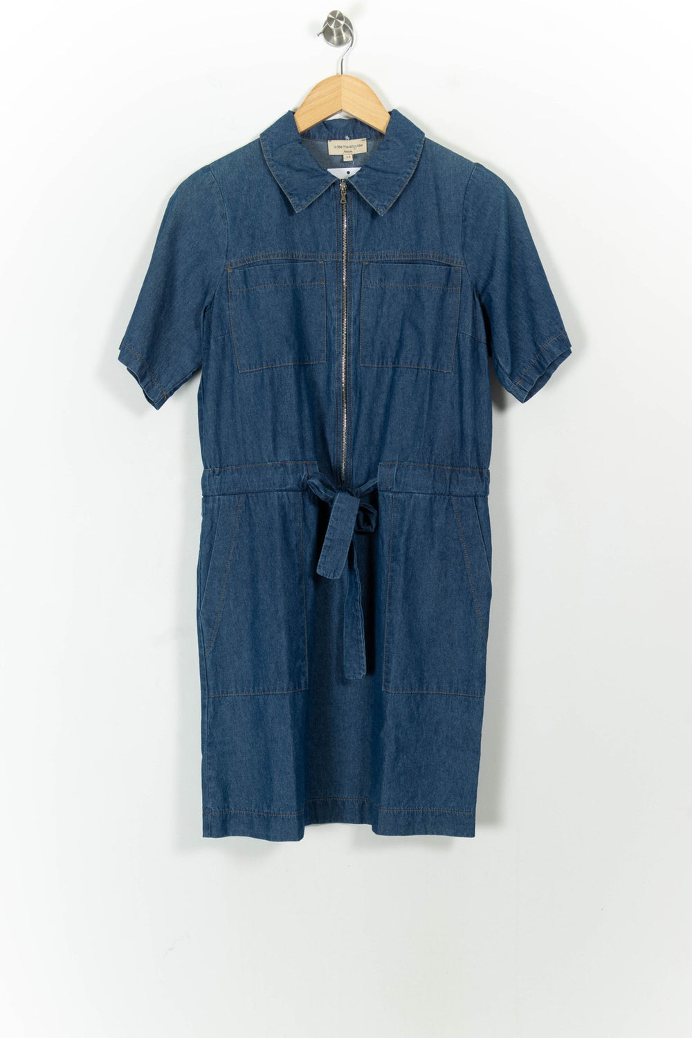 Robe Chemise Bleue - Taille XS/34 de la marque La Fée Maraboutée | PARAD104118 - Vendu par Paradigme - Image 2