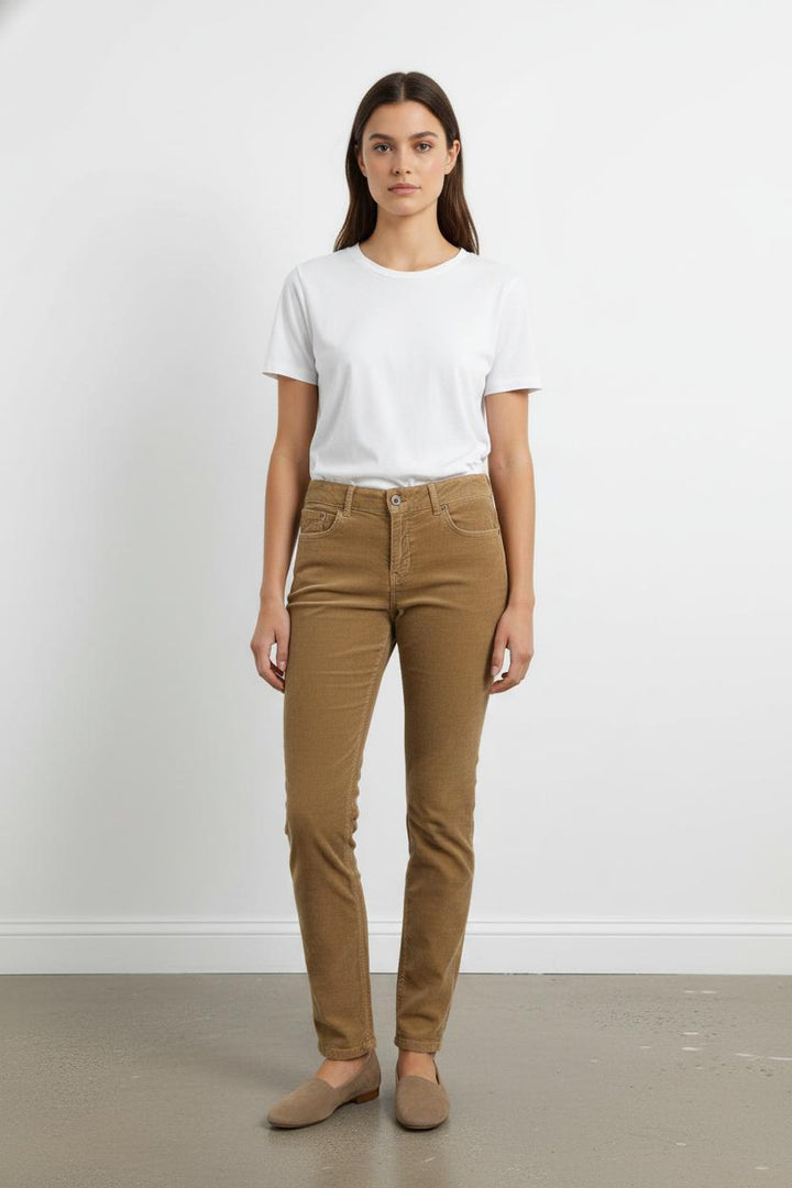 Pantalon Velours Marron - Taille M/38 de la marque Sud express | PARAD104124 - Vendu par Paradigme - Image 1