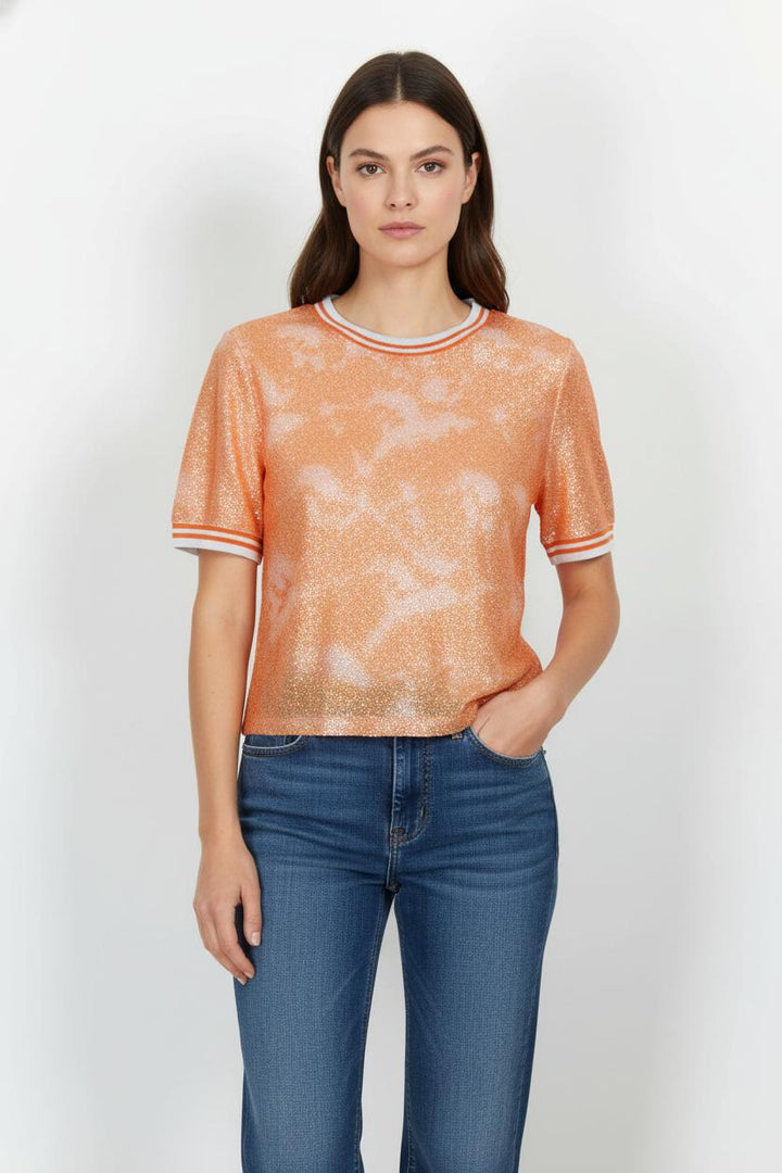 Tee-shirt Orange et Blanc - Taille M/38 de la marque Imprevu | PARAD104125 - Vendu par Paradigme - Image 1