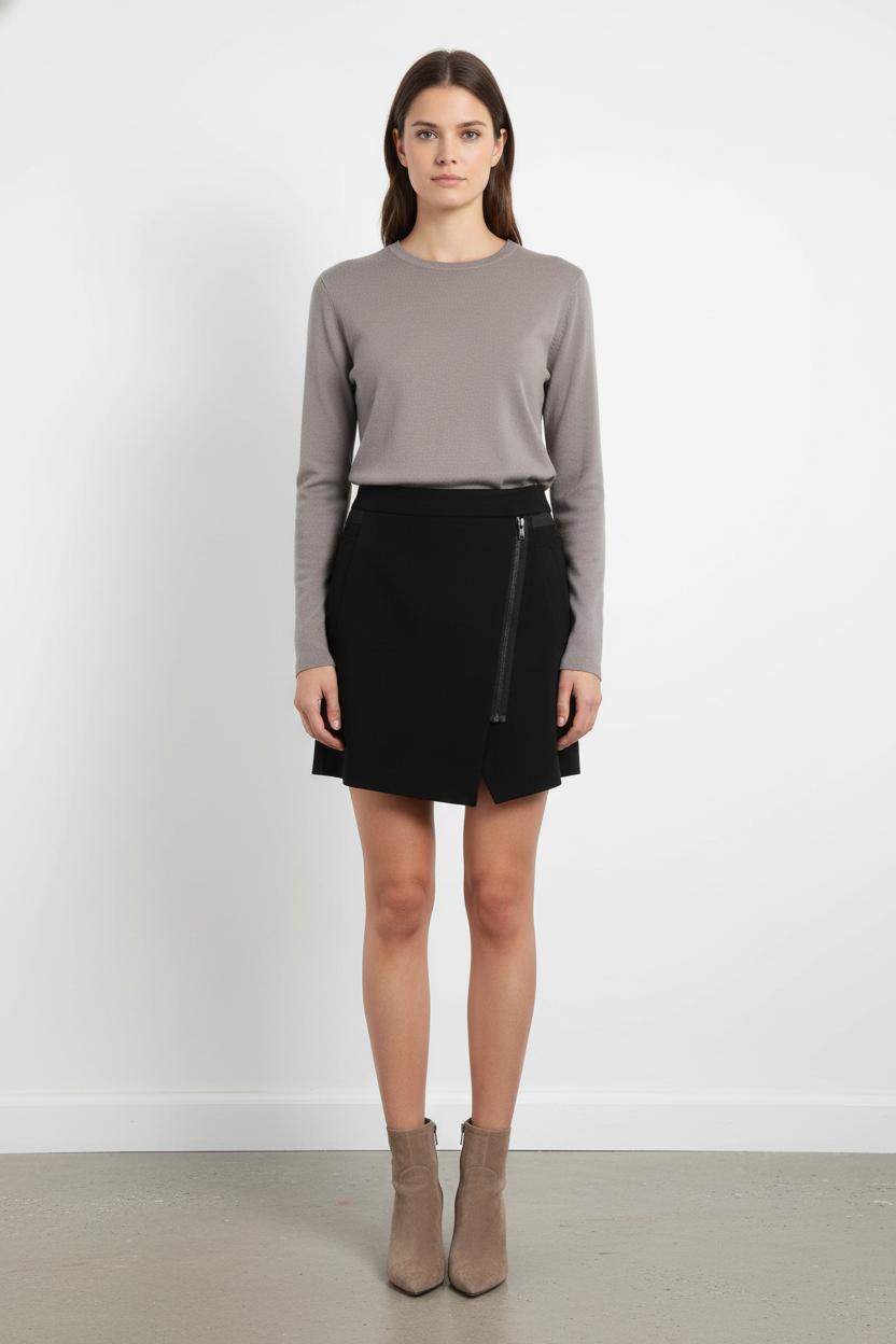Jupe Portefeuille Noire - Taille S/36 de la marque Comptoir des Cotonniers | PARAD104133 - Vendu par Paradigme - Image 1
