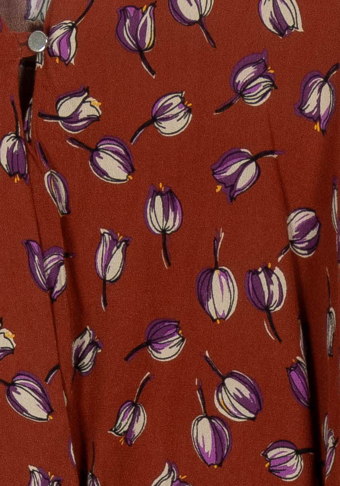 Blouse Orange et Violet - Taille S/36 de la marque La Fée Maraboutée | PARAD104135 - Vendu par Paradigme - Image 3