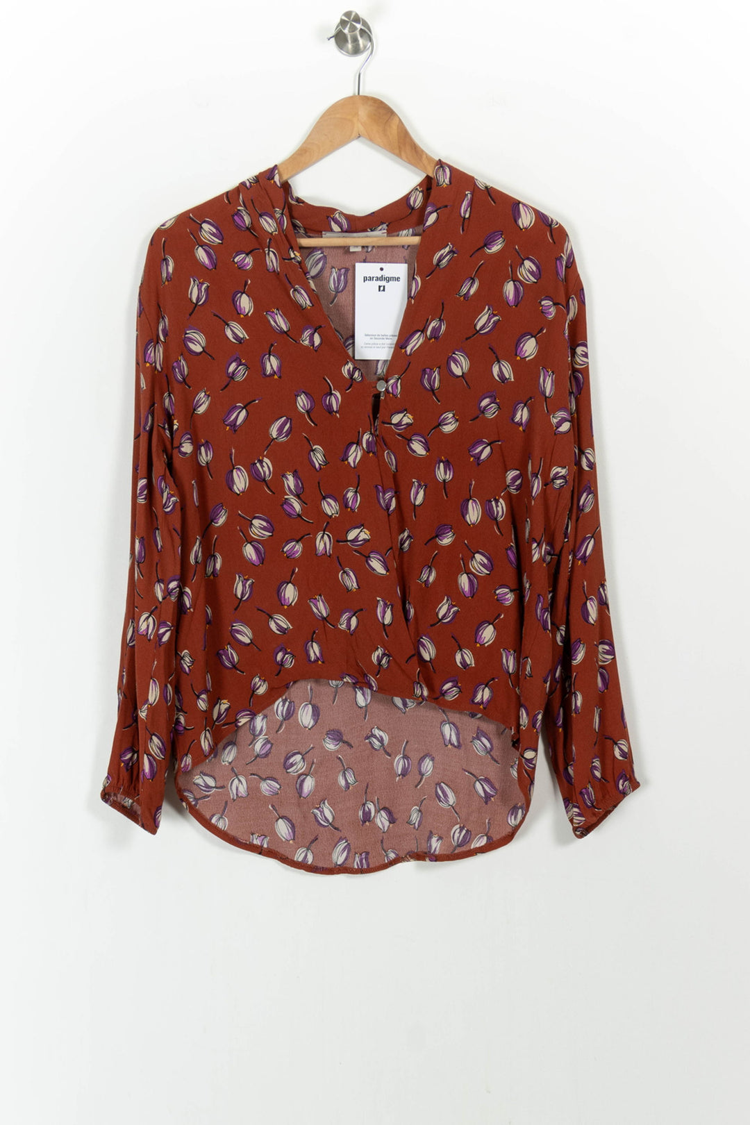 Blouse Orange et Violet - Taille S/36 de la marque La Fée Maraboutée | PARAD104135 - Vendu par Paradigme - Image 2