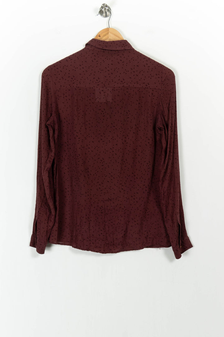 Chemise Bordeaux - Taille M/38 de la marque Sézane | PARAD104136 - Vendu par Paradigme - Image 4