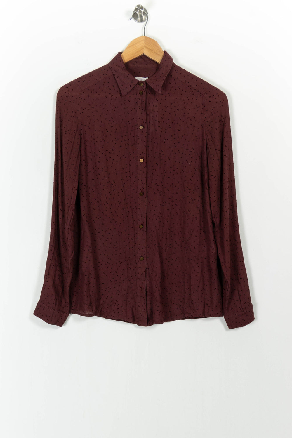 Chemise Bordeaux - Taille M/38 de la marque Sézane | PARAD104136 - Vendu par Paradigme - Image 2