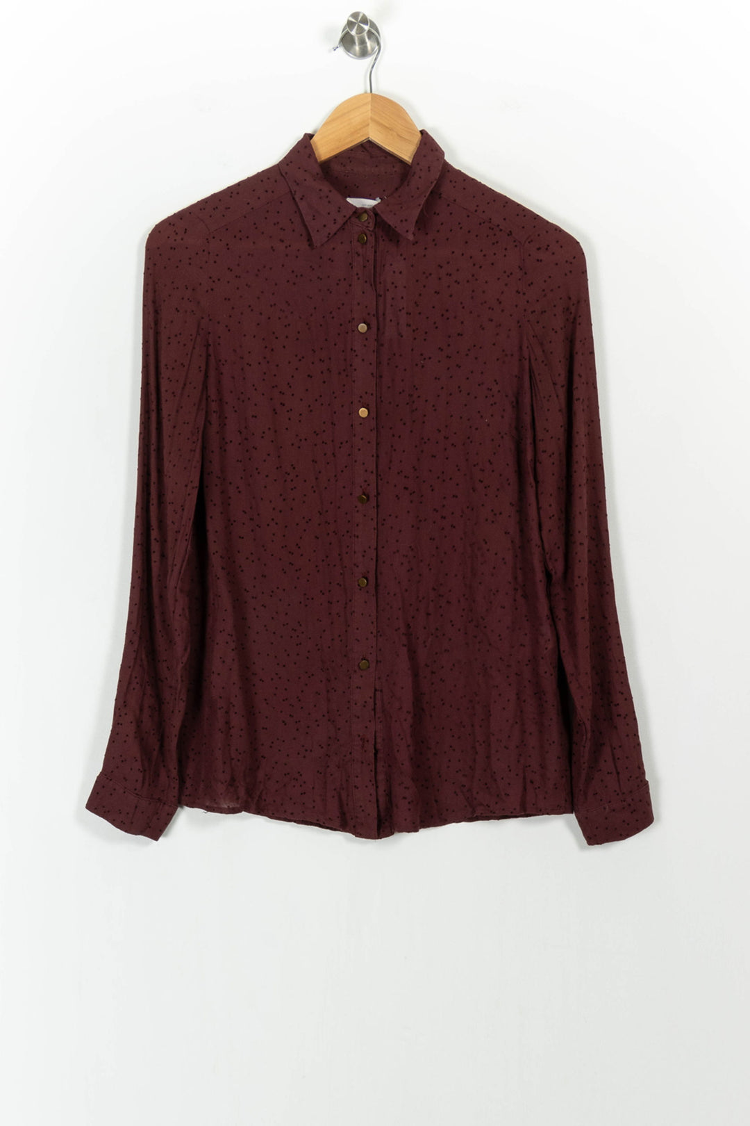 Chemise Bordeaux - Taille M/38 de la marque Sézane | PARAD104136 - Vendu par Paradigme - Image 2