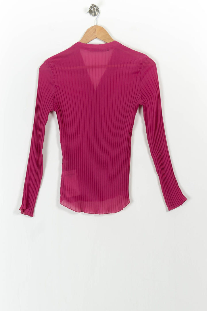Chemise Rose - Taille M/38 de la marque Caroll | PARAD104137 - Vendu par Paradigme - Image 4
