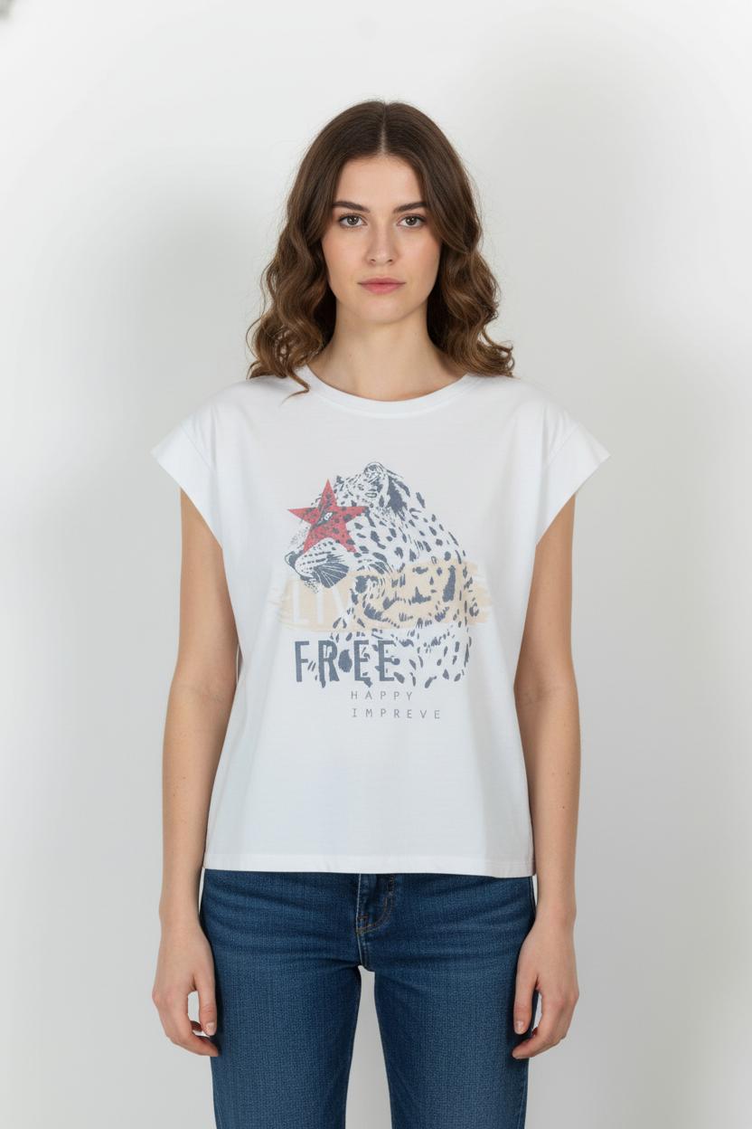 Tee-shirt Blanc - Taille XS/34 de la marque Imprevu | PARAD104138 - Vendu par Paradigme - Image 1