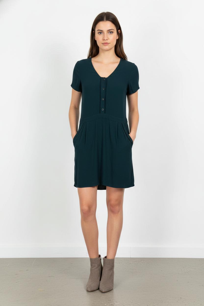Robe Courte Verte - Taille S/36 de la marque I.Code | PARAD104145 - Vendu par Paradigme - Image 1