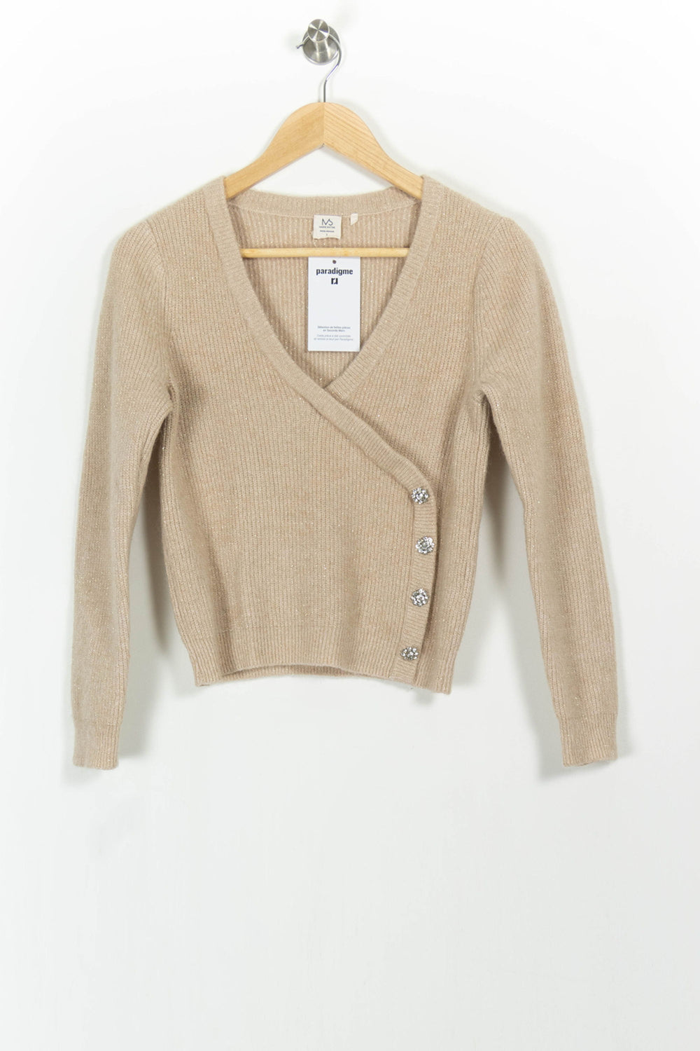 Cardigan Beige - Taille S/36 de la marque Marie Sixtine | PARAD104149 - Vendu par Paradigme - Image 2