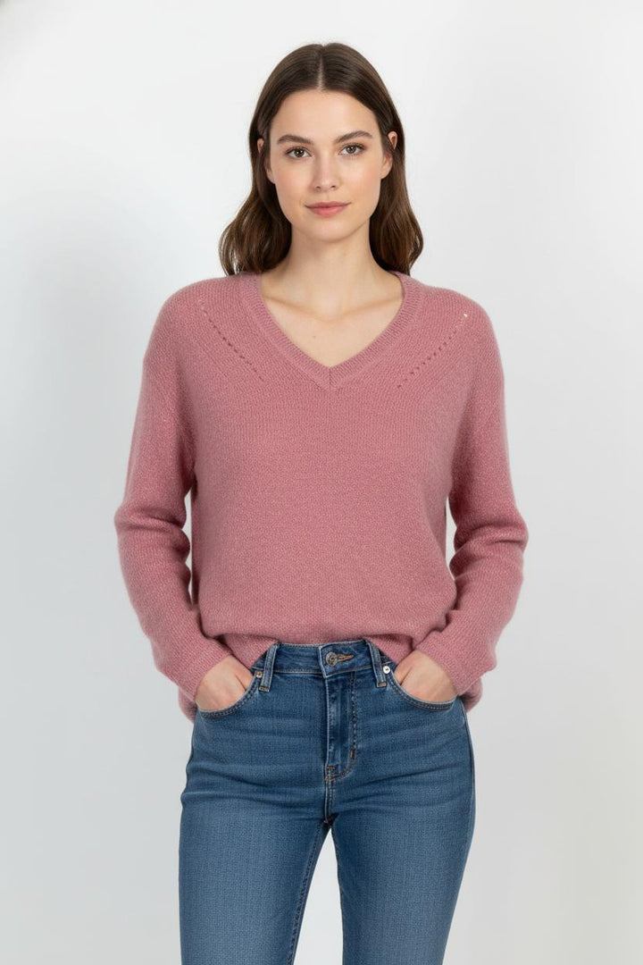 Pull Rose - Taille S/36 de la marque Sud express | PARAD104150 - Vendu par Paradigme - Image 1