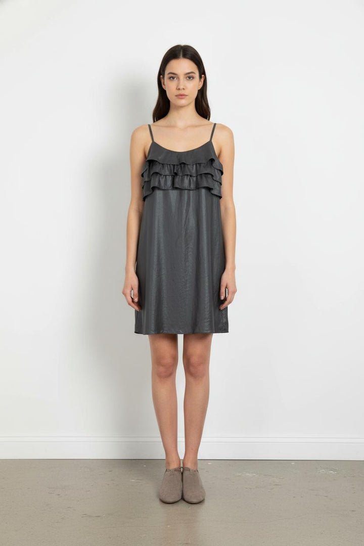 Robe Volantée Grise - Taille S/36 de la marque IKKS | PARAD104154 - Vendu par Paradigme - Image 1