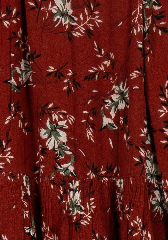Robe Fleurie Rouge - Taille M/38 de la marque Sézane | PARAD104155 - Vendu par Paradigme - Image 3