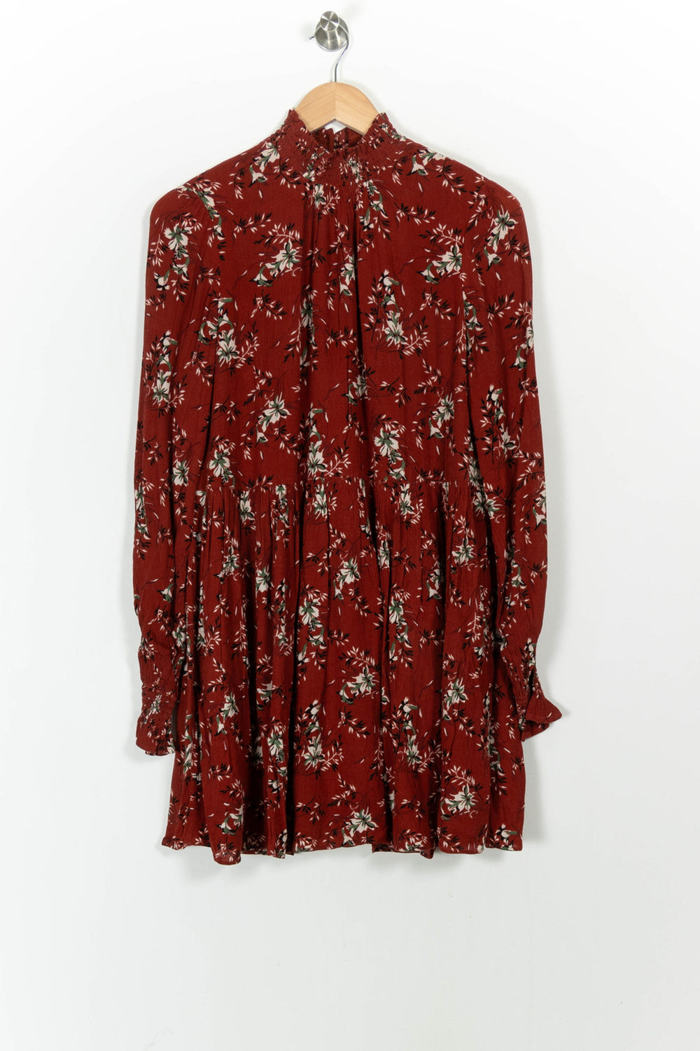 Robe Fleurie Rouge - Taille M/38 de la marque Sézane | PARAD104155 - Vendu par Paradigme - Image 2