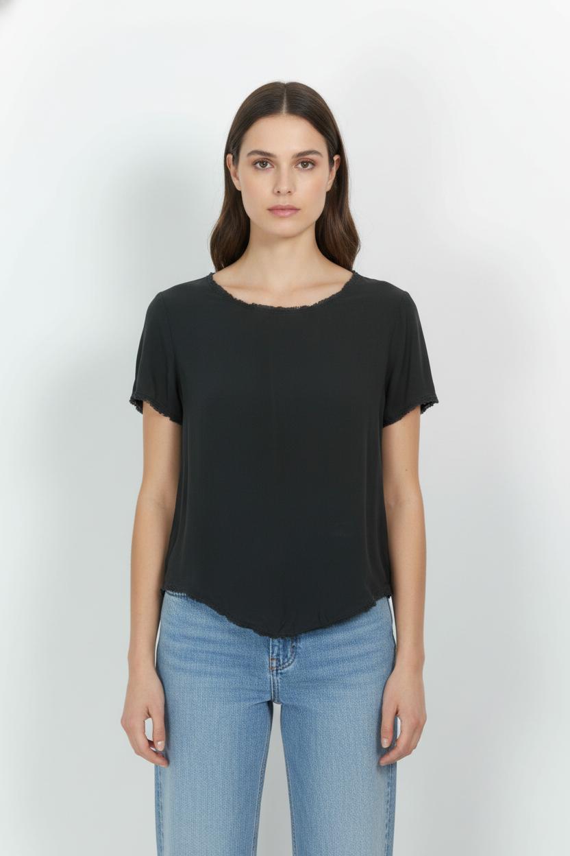 T-shirt Noir - Taille S/36 de la marque American Vintage | PARAD104160 - Vendu par Paradigme - Image 1