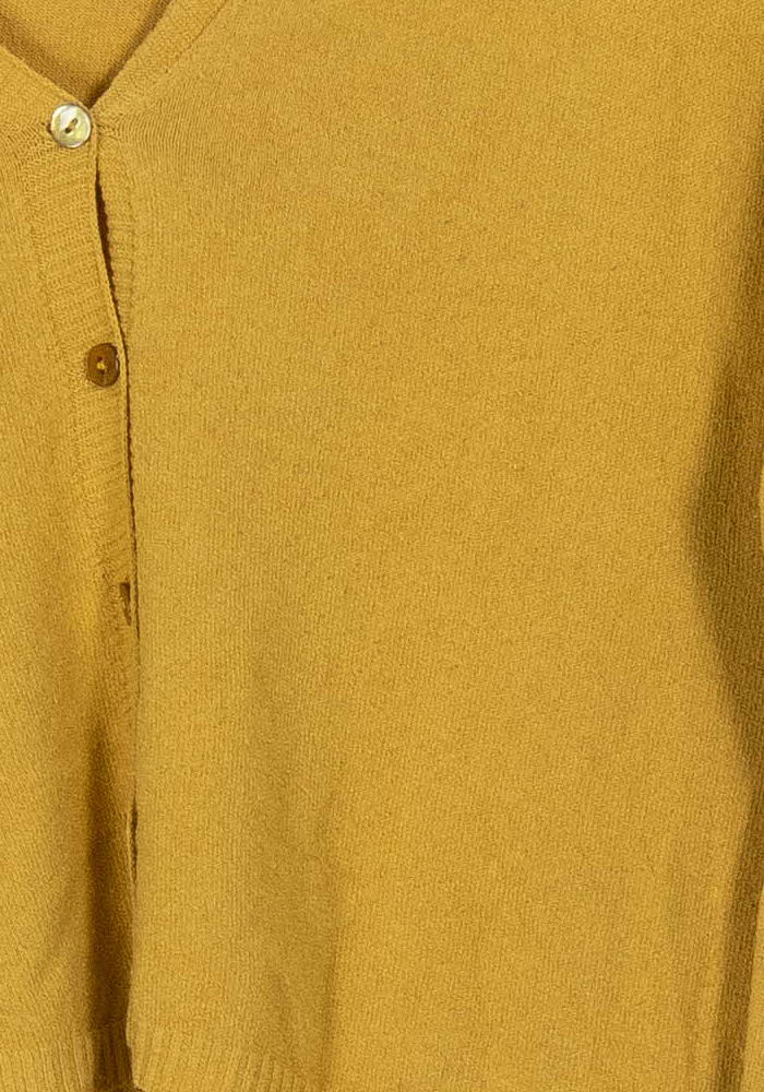 Cardigan Jaune - Taille L/40 de la marque La Fée Maraboutée | PARAD104161 - Vendu par Paradigme - Image 3