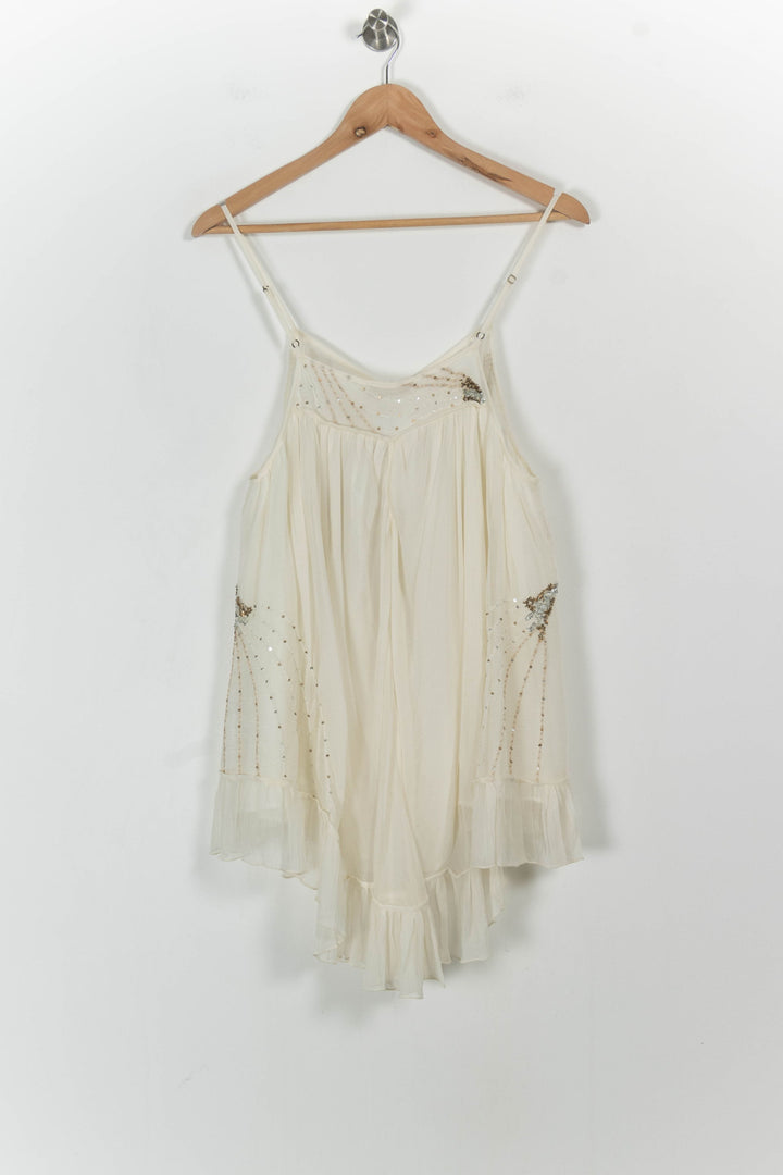 Top à Bretelles Beige - Taille S/36 de la marque Mes Demoiselles Paris | PARAD104164 - Vendu par Paradigme - Image 4