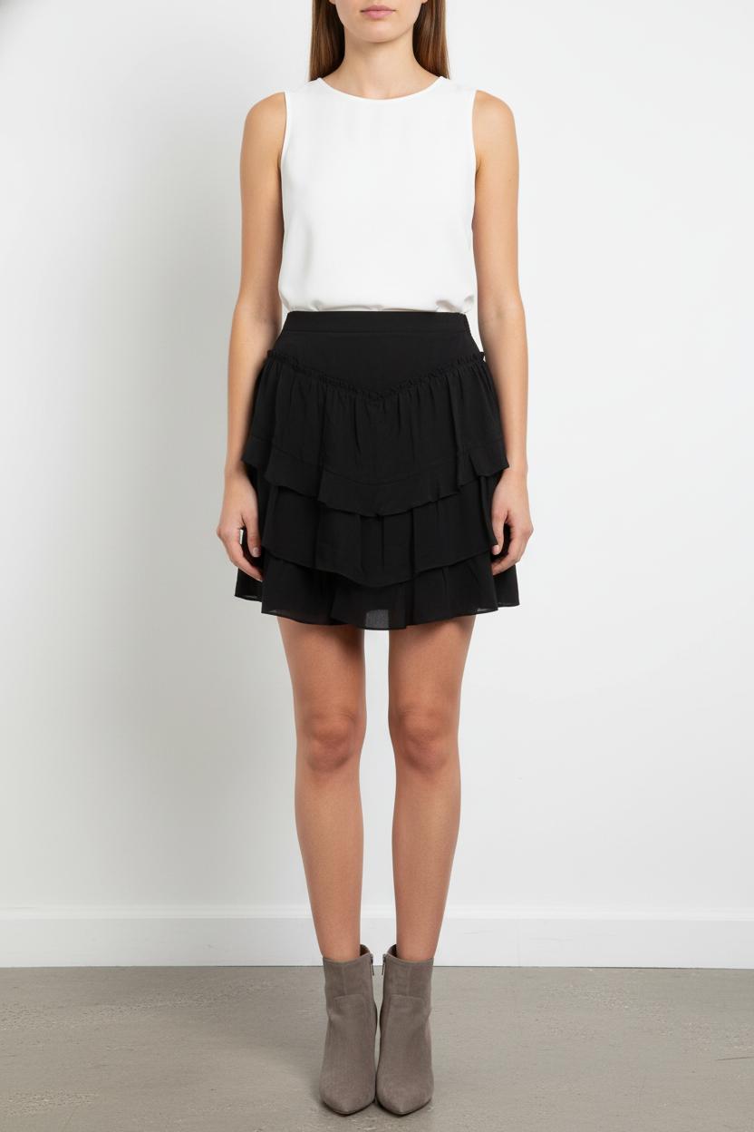 Jupe Volantée Noire - Taille M/38 de la marque IRO | PARAD104170 - Vendu par Paradigme - Image 1