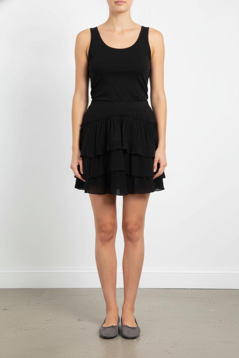 Jupe Volantée Noire - Taille S/36 de la marque IRO | PARAD104171 - Vendu par Paradigme - Image 1