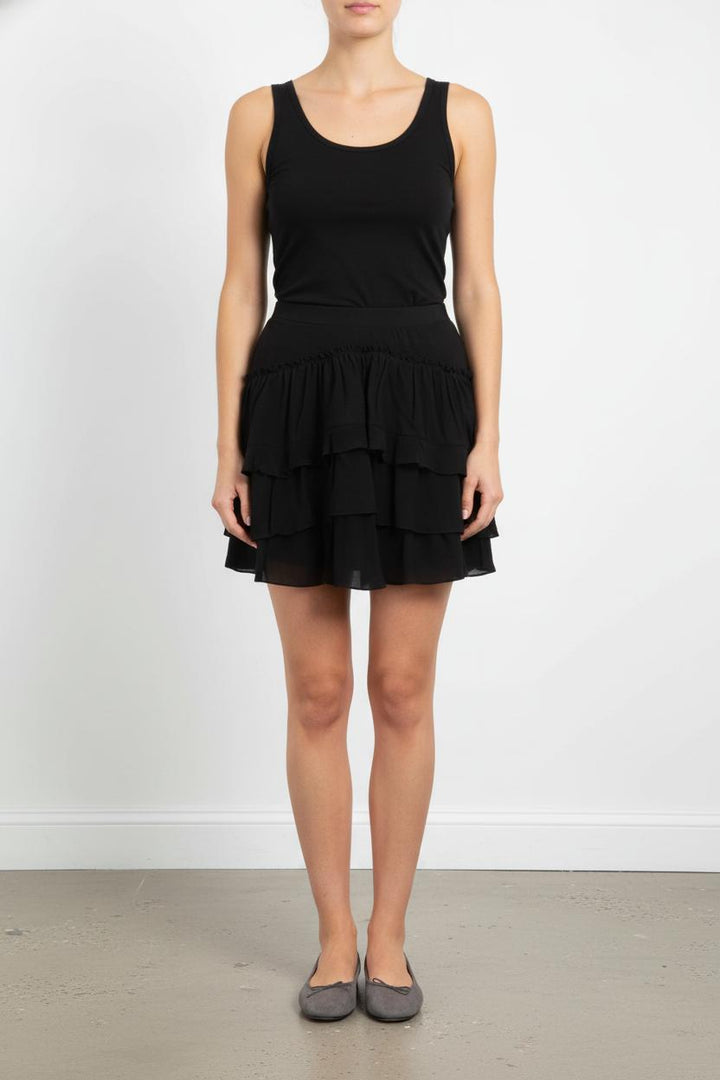 Jupe Volantée Noire - Taille S/36 de la marque IRO | PARAD104171 - Vendu par Paradigme - Image 1