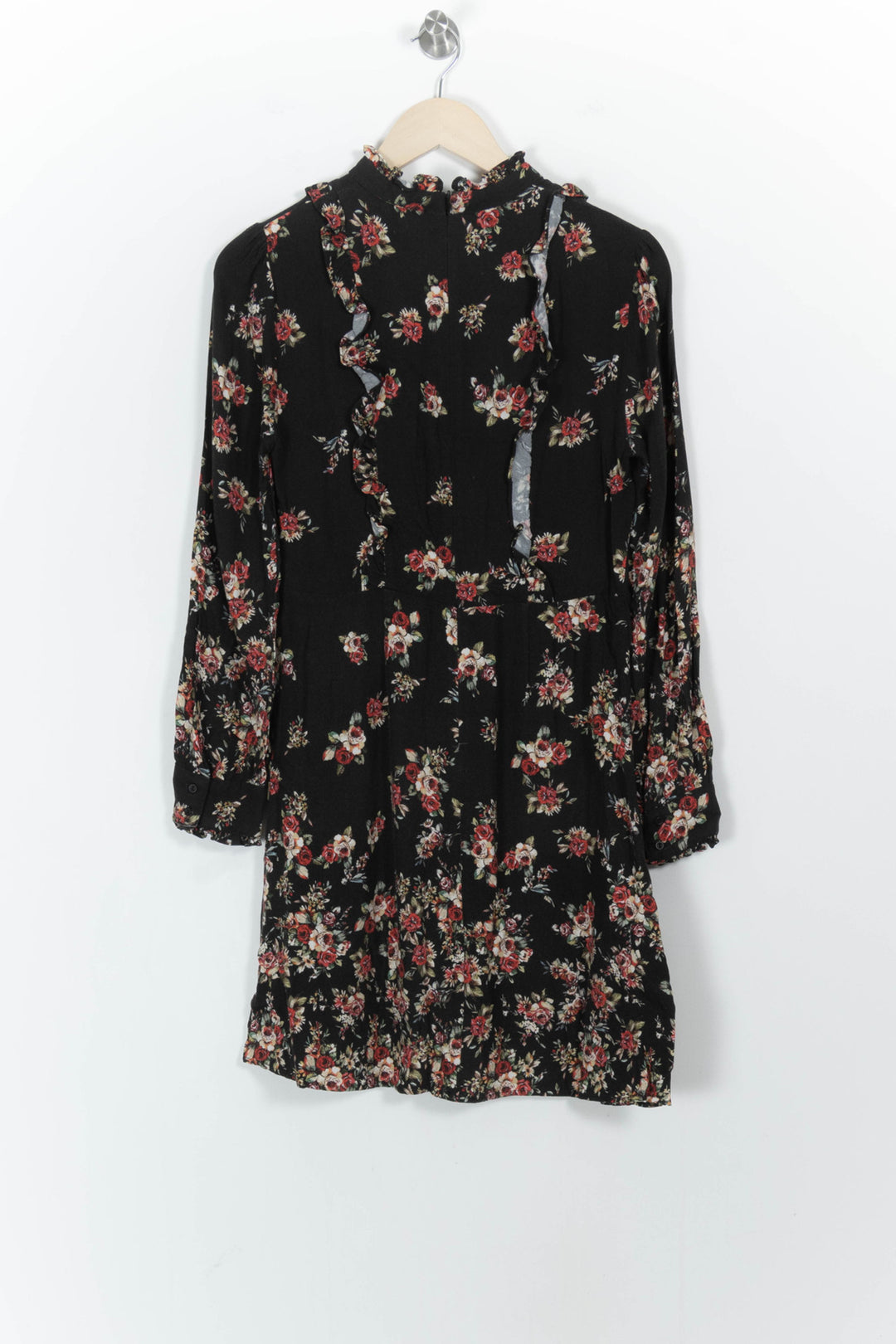 Robe Fleurie Noire et Rouge - Taille M/38 de la marque Kookai | PARAD104175 - Vendu par Paradigme - Image 4