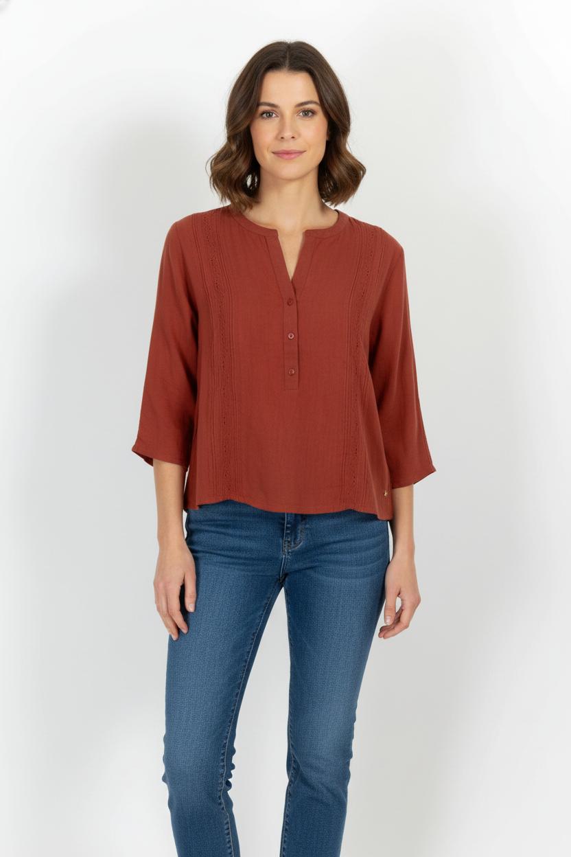 Blouse Bordeaux - Taille S/36 de la marque Des petits hauts | PARAD104181 - Vendu par Paradigme - Image 1