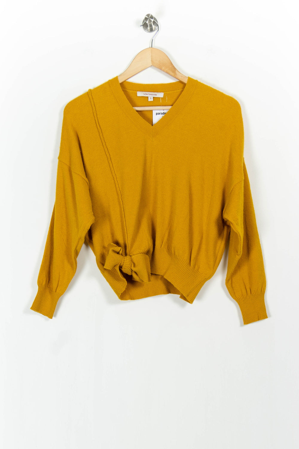 Pull Jaune - Taille S/36 de la marque La Fée Maraboutée | PARAD104182 - Vendu par Paradigme - Image 2