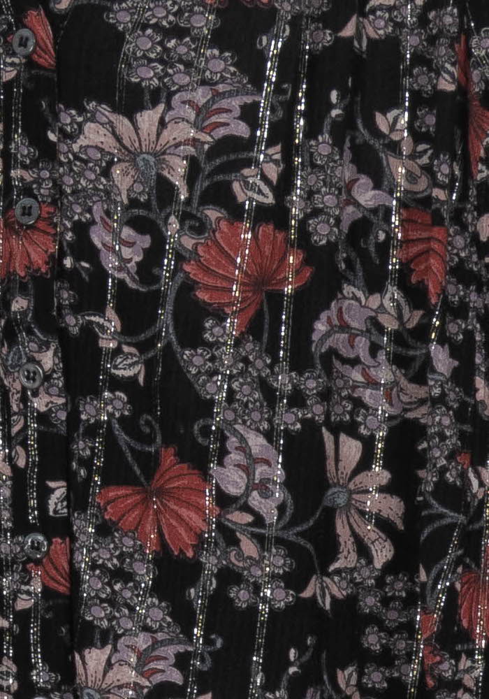 Blouse Noire et Rouge - Taille S/36 de la marque ba&sh | PARAD104188 - Vendu par Paradigme - Image 3