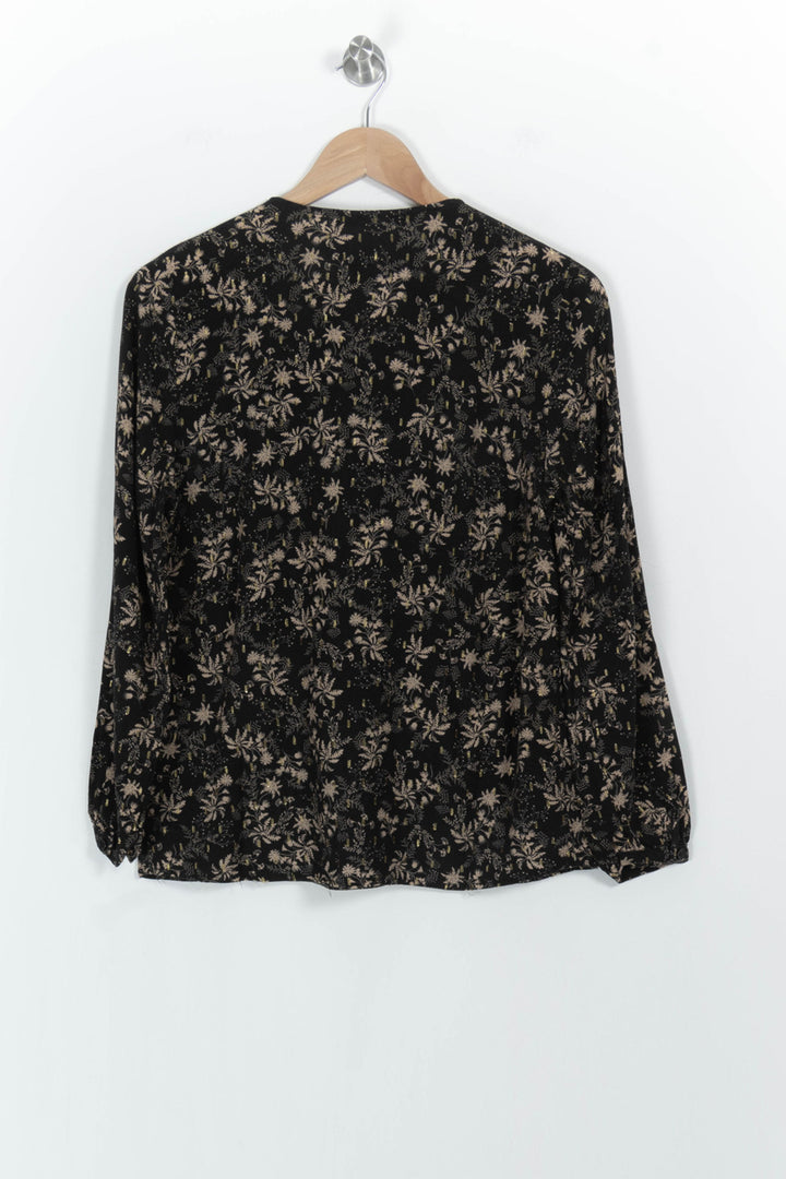 Blouse Noire et Beige - Taille L/40 de la marque La Fée Maraboutée | PARAD104191 - Vendu par Paradigme - Image 4