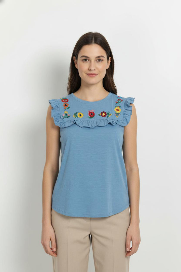 Débardeur Bleu - Taille M/38 de la marque Léon & Harper | PARAD104194 - Vendu par Paradigme - Image 1