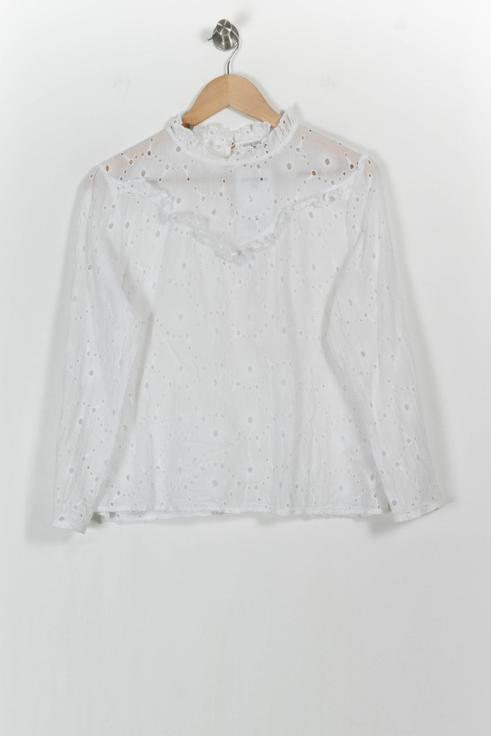 Blouse Brodée Blanche - Taille M/38 de la marque Galeries Lafayette | PARAD104197 - Vendu par Paradigme - Image 2