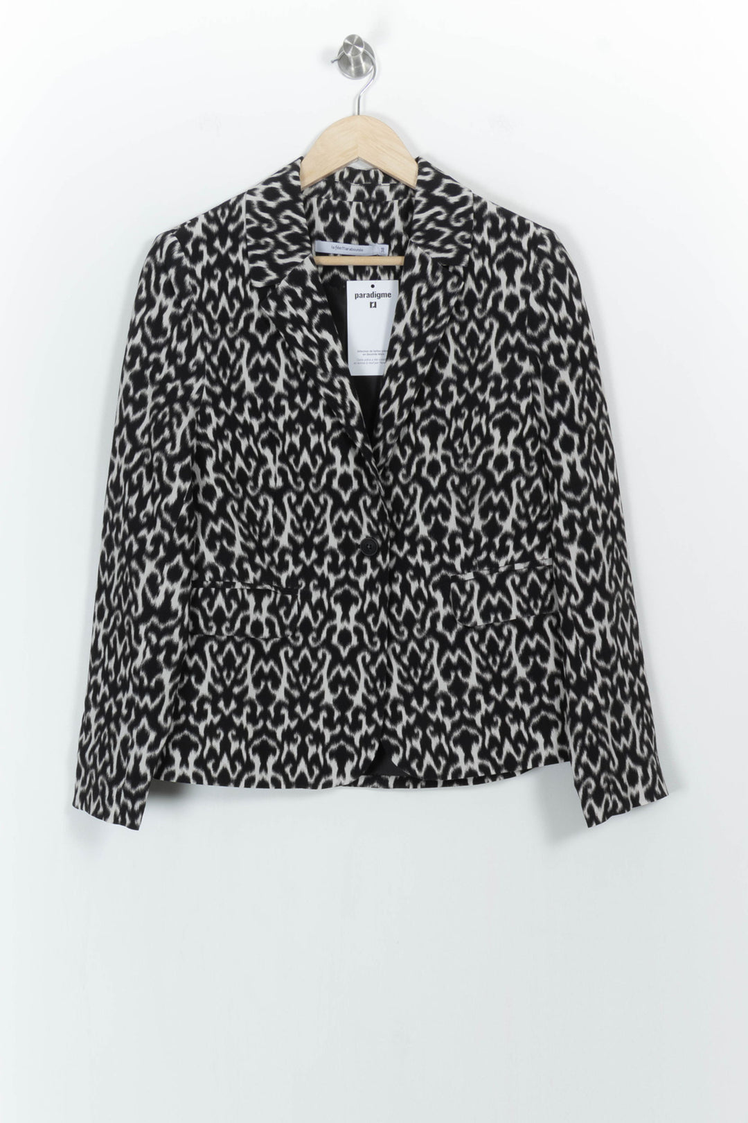 Blazer Noir et Blanc - Taille M/38 de la marque La Fée Maraboutée | PARAD104198 - Vendu par Paradigme - Image 2