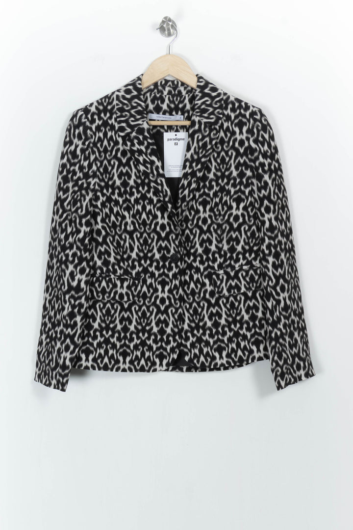 Blazer Noir et Blanc - Taille M/38 de la marque La Fée Maraboutée | PARAD104198 - Vendu par Paradigme - Image 2