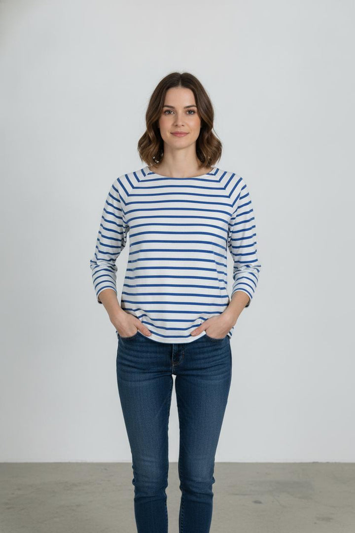Marinière Blanche et Bleue - Taille M/38 de la marque Bellerose | PARAD104199 - Vendu par Paradigme - Image 1