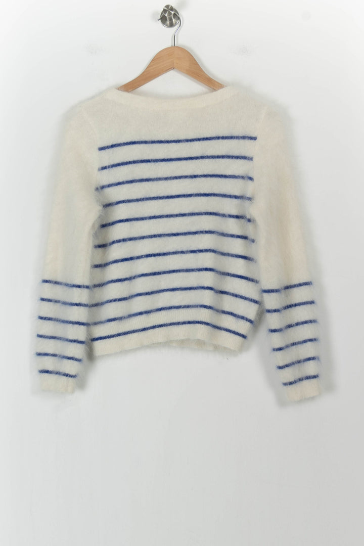 Pull Blanc et Bleu - Taille S/36 de la marque Bellerose | PARAD104201 - Vendu par Paradigme - Image 4