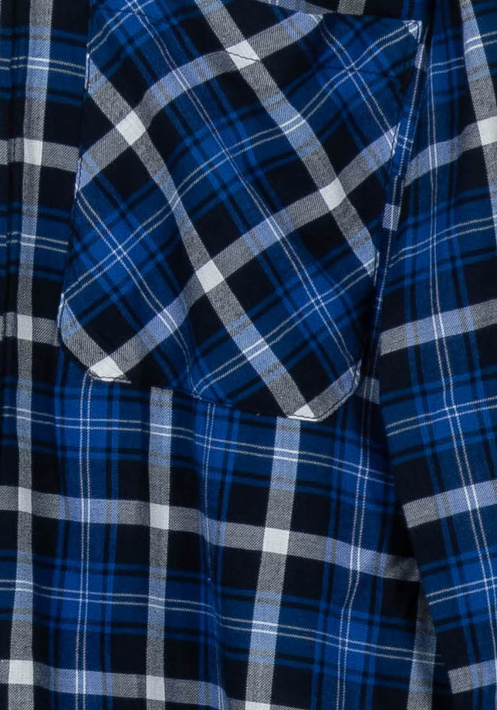 Chemise À Carreaux Bleue et Noire - Taille L/40 de la marque Caroll | PARAD104203 - Vendu par Paradigme - Image 3