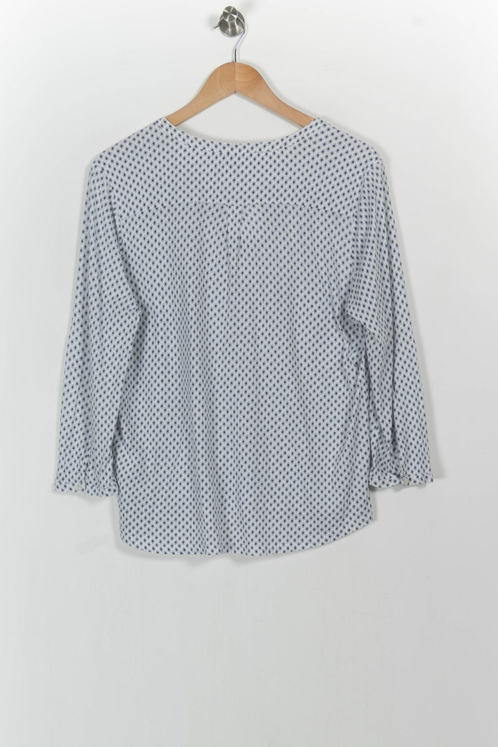 Blouse Blanche et Bleue - Taille XL/42 de la marque Caroll | PARAD104205 - Vendu par Paradigme - Image 4