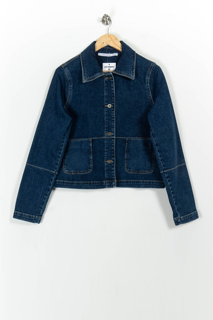 Veste en Jean Bleue - Taille L/40 de la marque La Fée Maraboutée | PARAD104221 - Vendu par Paradigme - Image 2