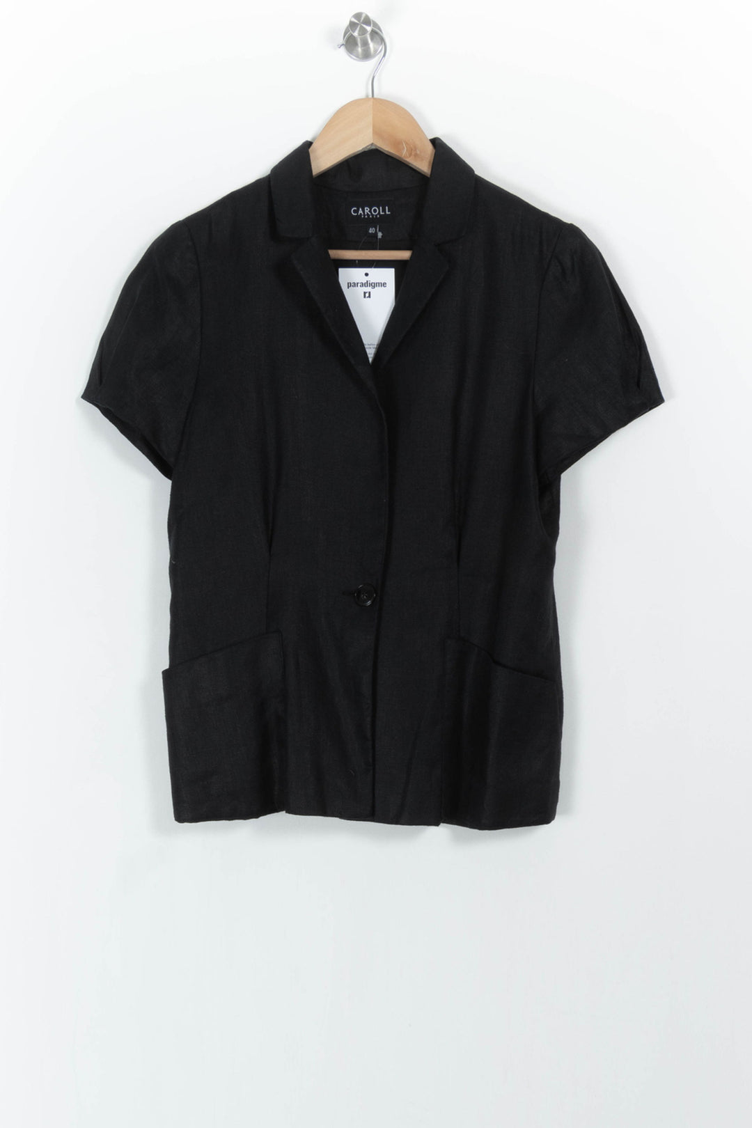 Veste Noire - Taille L/40 de la marque Caroll | PARAD104222 - Vendu par Paradigme - Image 2