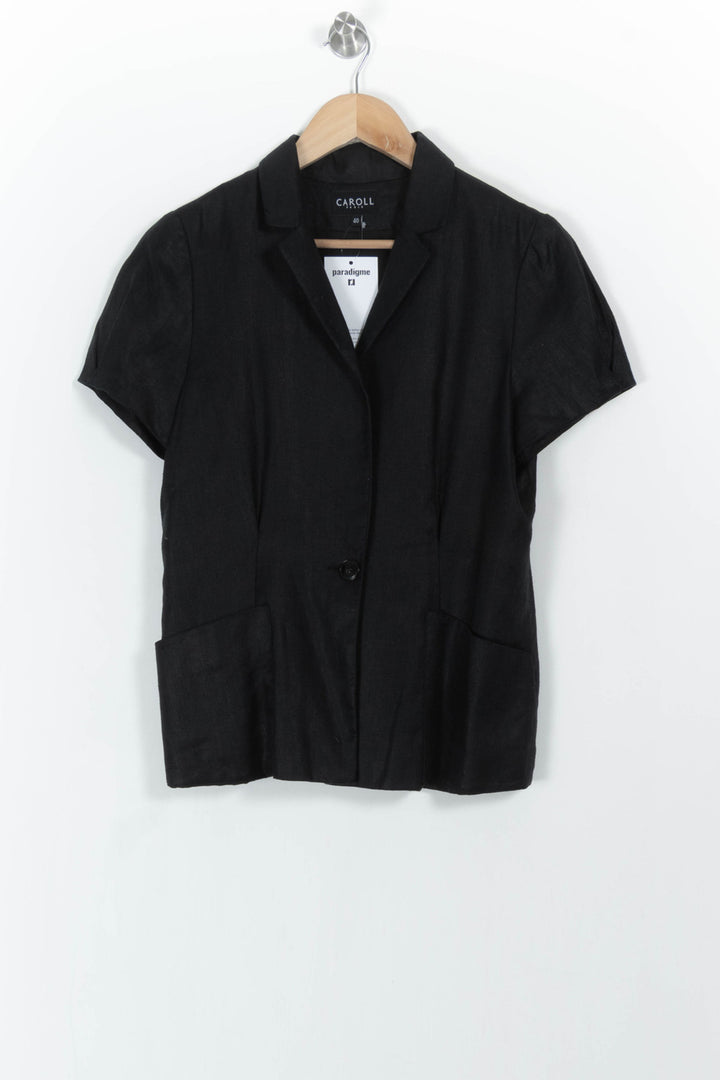 Veste Noire - Taille L/40 de la marque Caroll | PARAD104222 - Vendu par Paradigme - Image 2